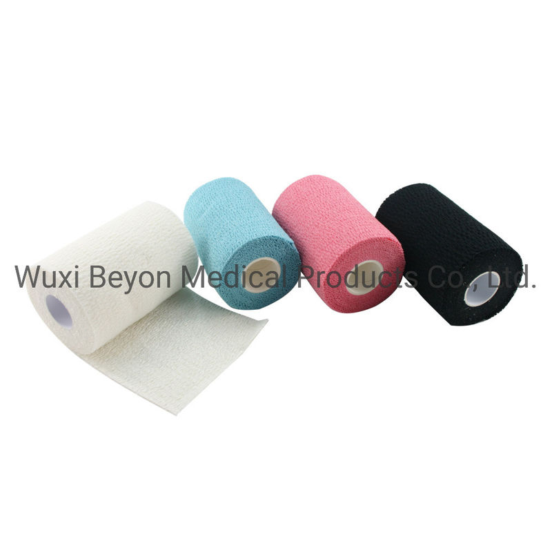 Stretchy Bandage Tape Self Adhesive Elastic Tape Pink Hand Tear Durable Adhesive