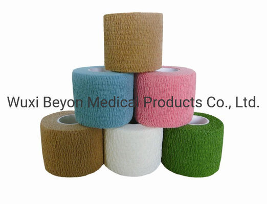 Self Stick Cotton Cohesive Bandage Wrap Flexible Tape Cohesive Medical Tape White Green