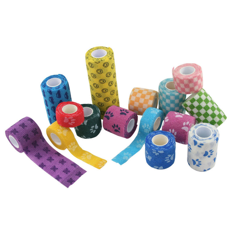 Self Adhesive Cohesive Wrap Bandage Tape Flexible Self Adherent Wrap Tape