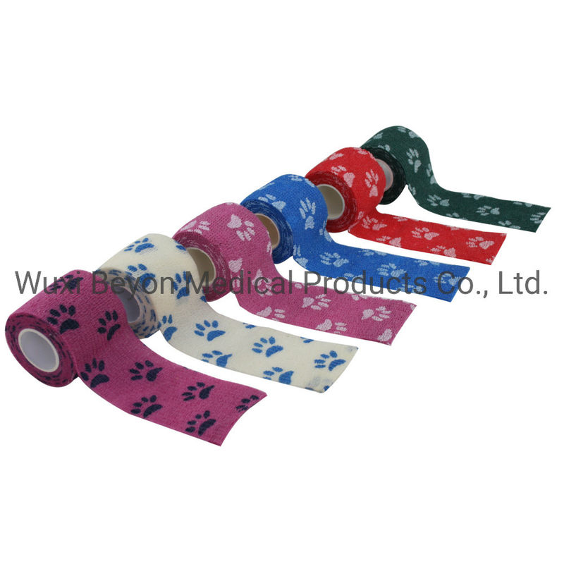 Physical Non Woven Cohesive Bandage Cohesive Wrap Equine Pet Flexible Printed