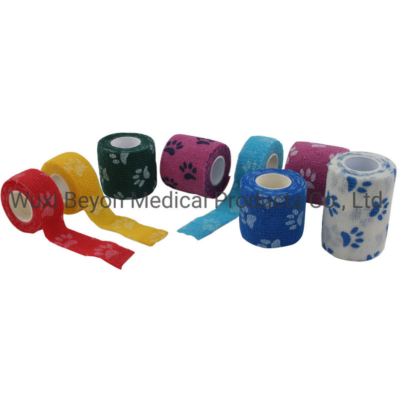 White OEM Cohesive Bandage Private Logo Wrap Cohesive Flexible Bandage